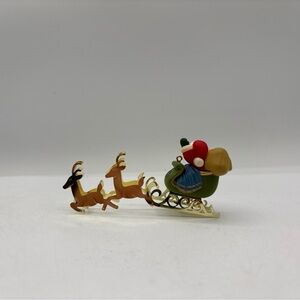 Hallmark Keepsake Ornament Dated 1982 Vintage Santa & Reindeer